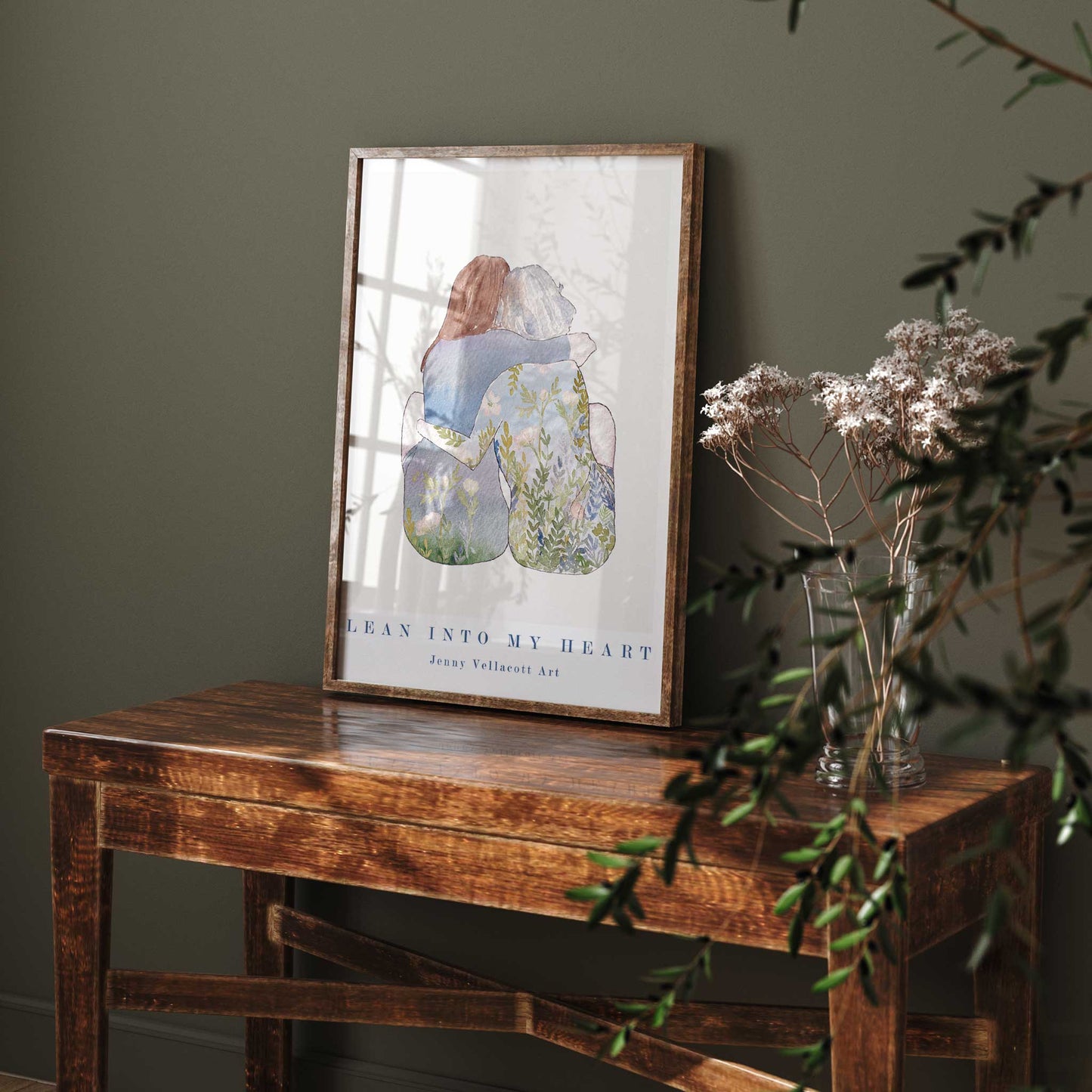 Lean Into My Heart Art Print