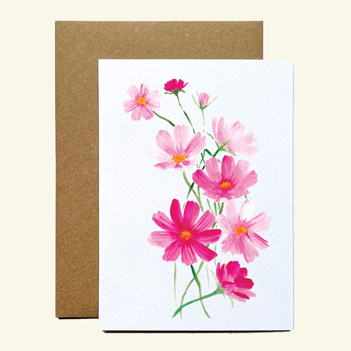 Cosmos Flower Greetings Card