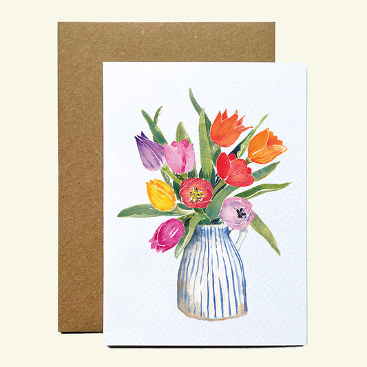 Tulip Flower Greetings Card