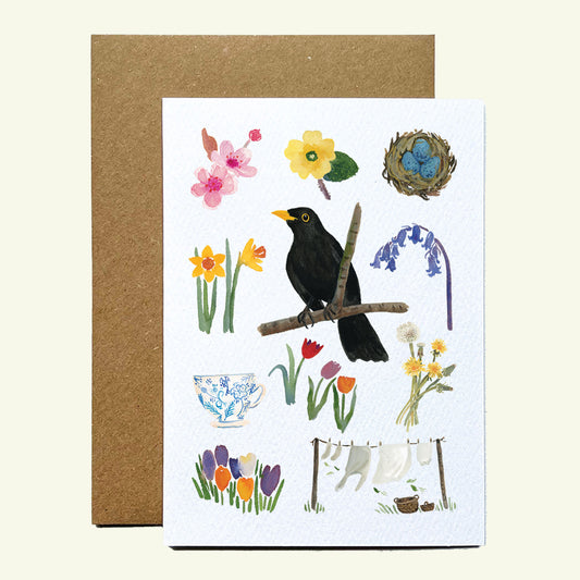 Signs of Spring Greetings Card