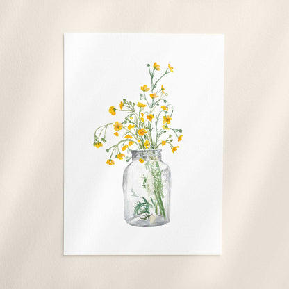 Buttercups Floral Art Print