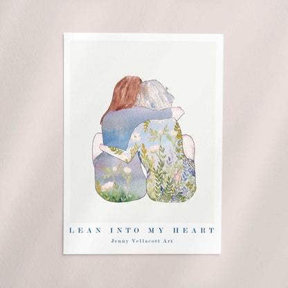 Lean Into My Heart Art Print