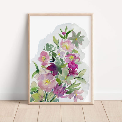 Hellebore Flower Art Print