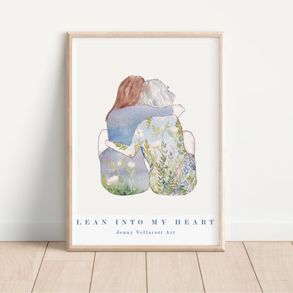 Lean Into My Heart Art Print