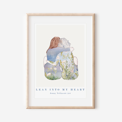 Lean Into My Heart Art Print
