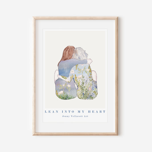 Lean Into My Heart Art Print