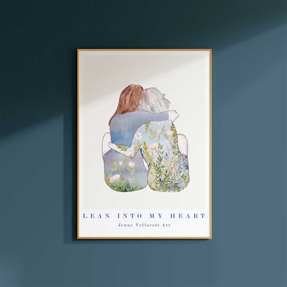 Lean Into My Heart Art Print