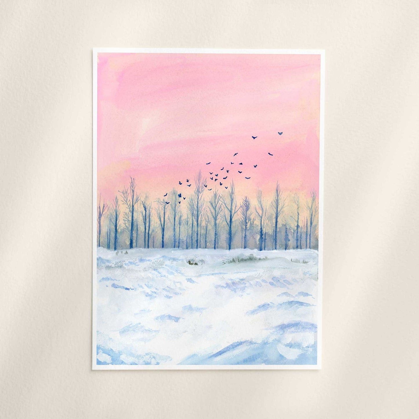 Winter Morning Landscape Art Print