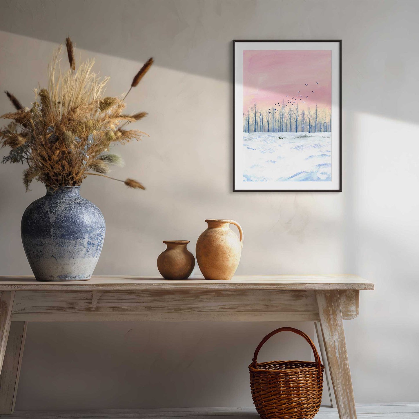 Winter Morning Landscape Art Print
