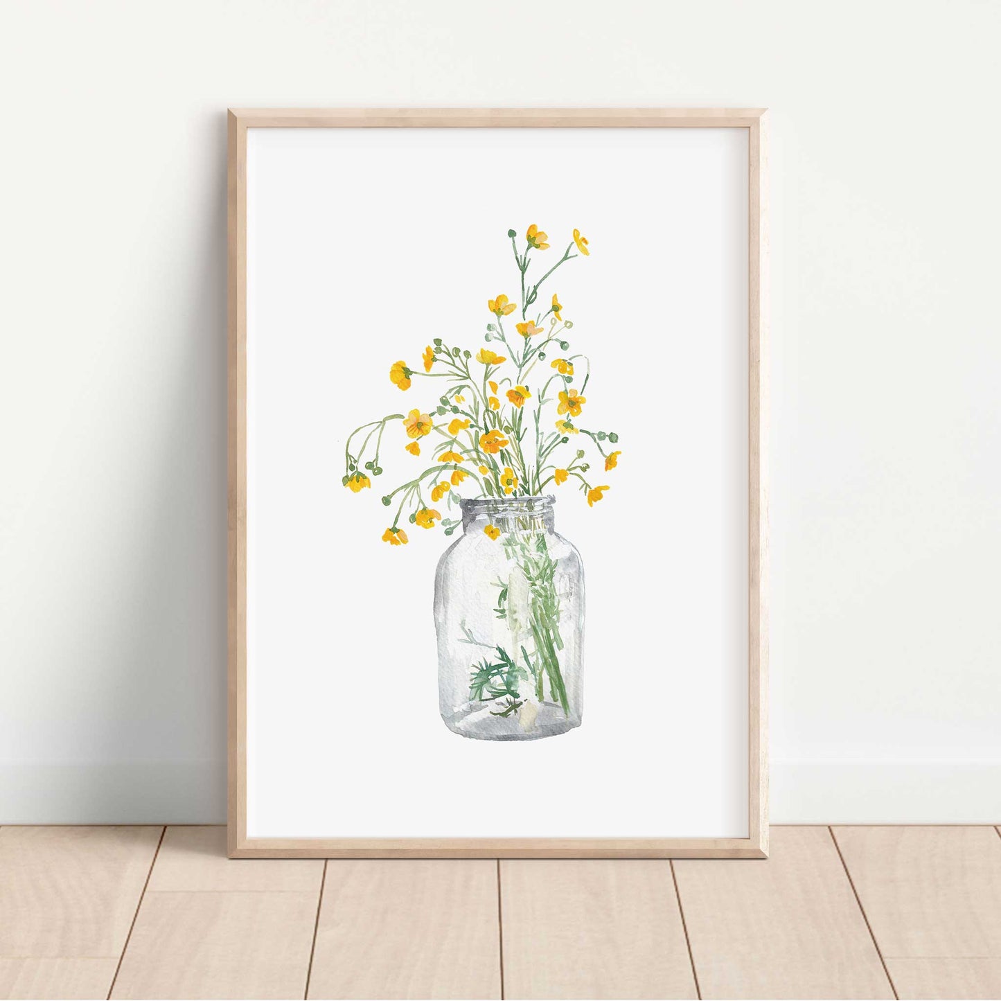 Buttercups Floral Art Print