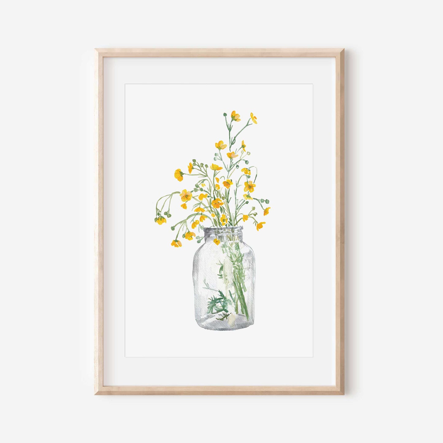 Buttercups Floral Art Print