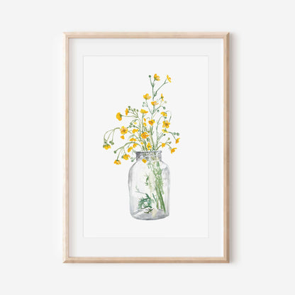 Buttercups Floral Art Print