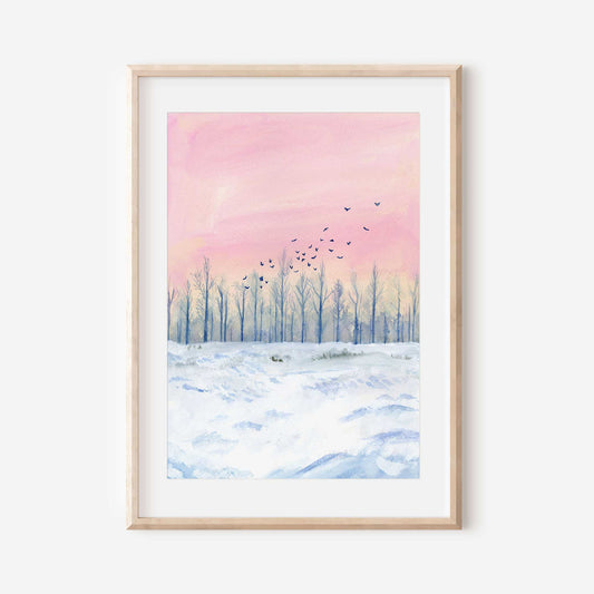 Winter Morning Landscape Art Print