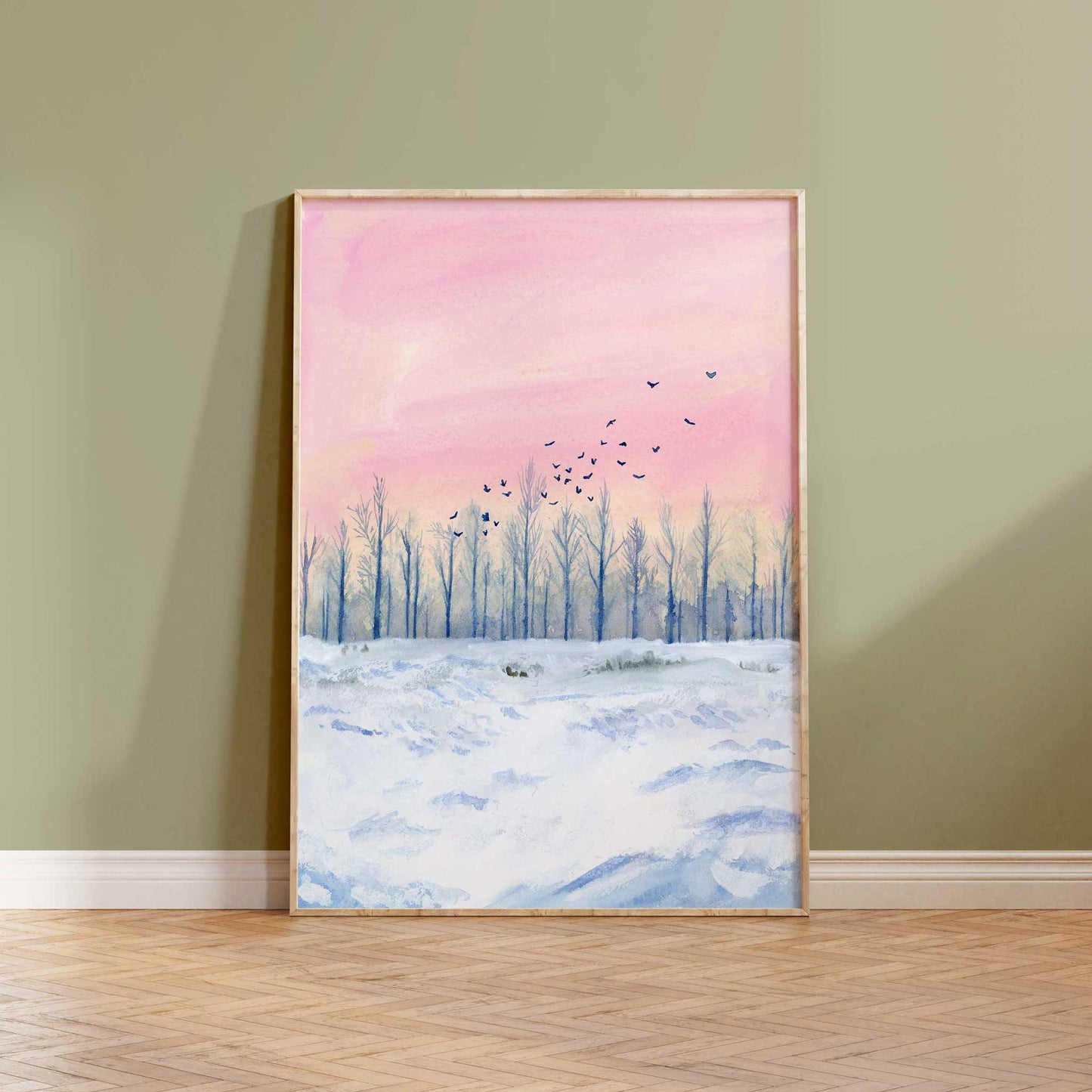 Winter Morning Landscape Art Print