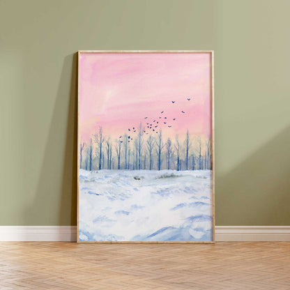Winter Morning Landscape Art Print